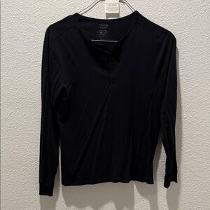Vince Classic Black Long Sleeve Tee